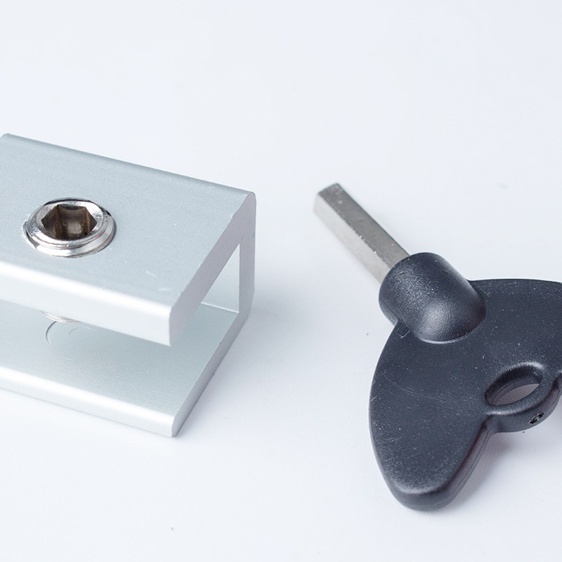 堡威太空铝窄款纱窗锁窗户锁太空铝窗锁