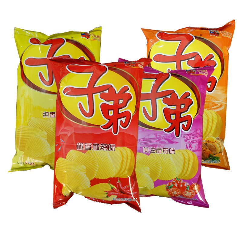 子弟薯片鲜香海苔味 麻辣 原味100克/袋 近期新货 整箱=24包