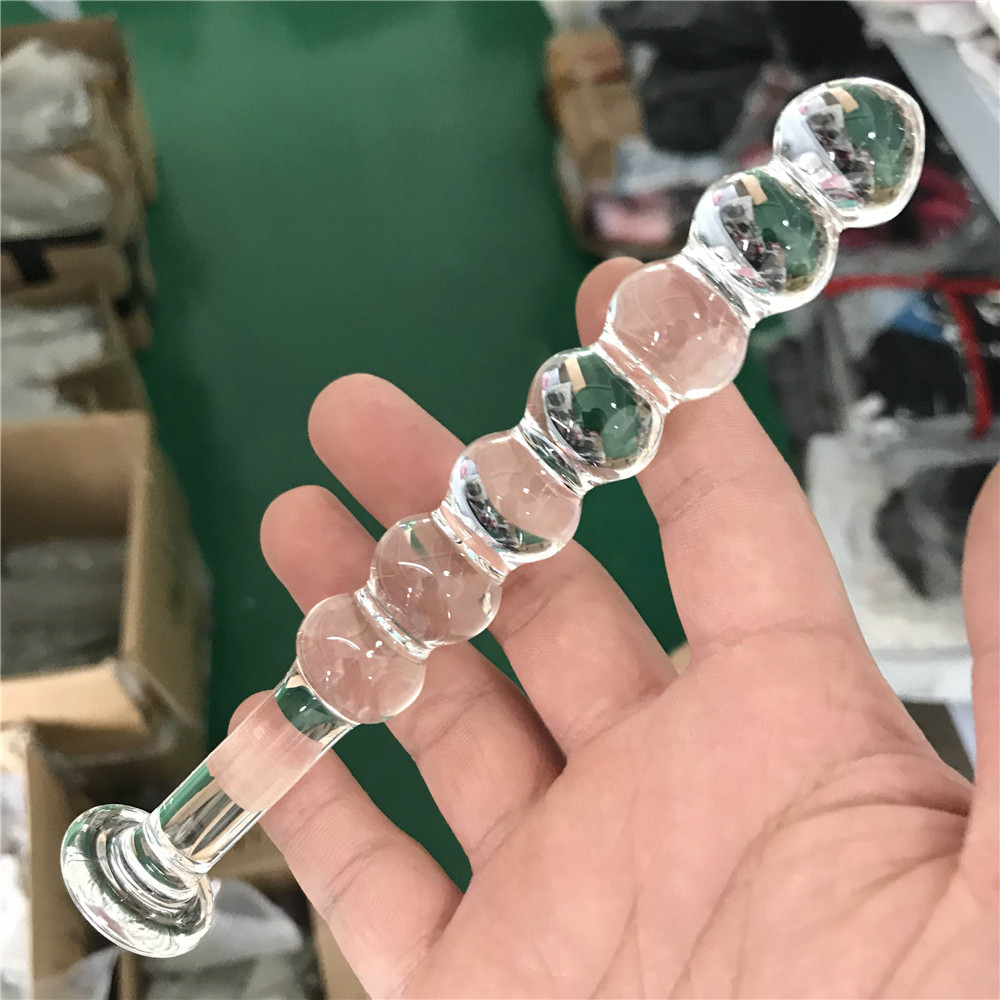 zcz情趣水晶玻璃棒自慰棒后庭塞1628