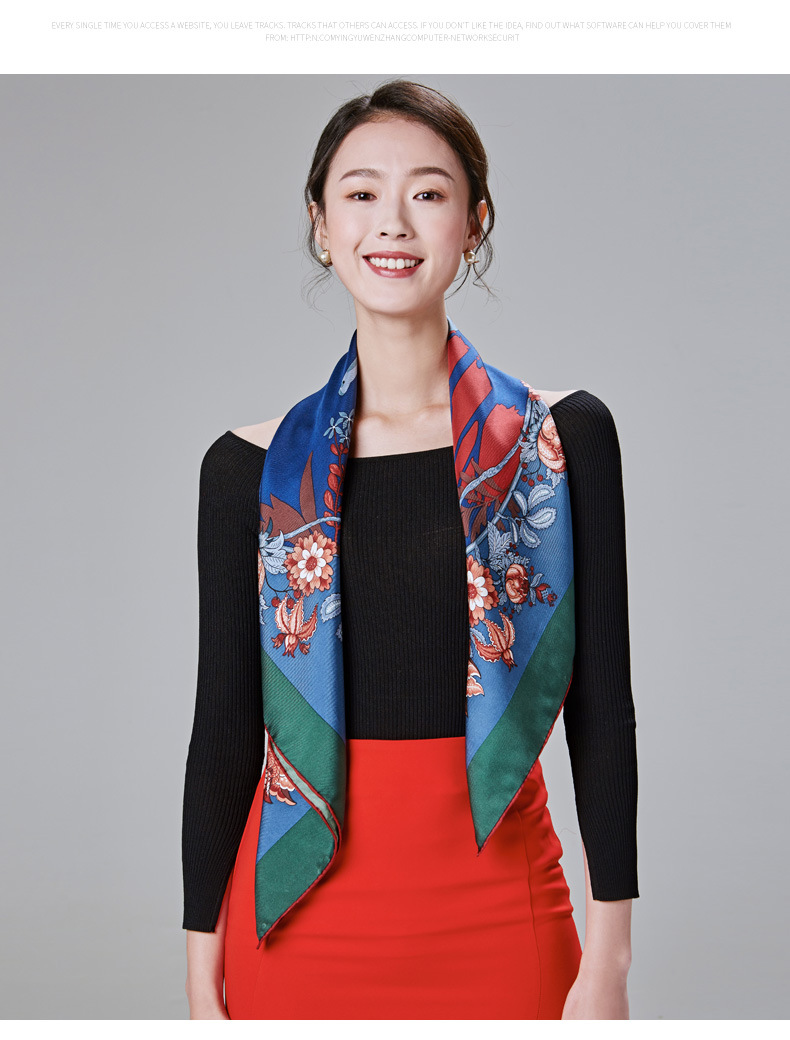 布塔真丝丝巾女春秋冬季百搭桑蚕丝大方巾杭州丝绸斜纹稠pt19k104