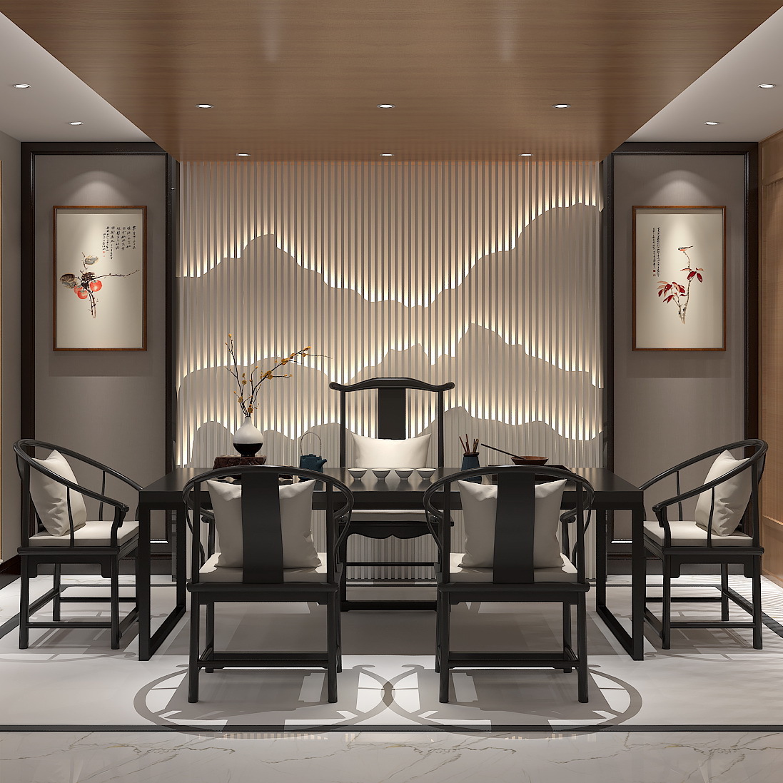 实木茶几 茶桌椅组合现代简约功夫茶台 复古原木新中式喝茶泡茶