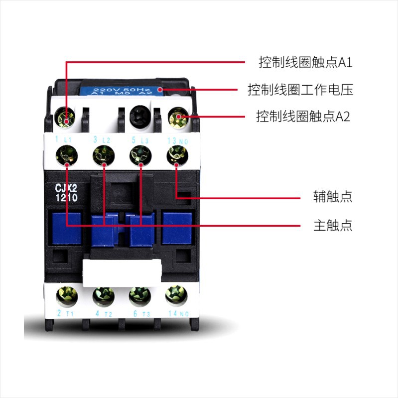 工厂直营cjx2-1210 交流接触器 电压220v/380v 三相接触器