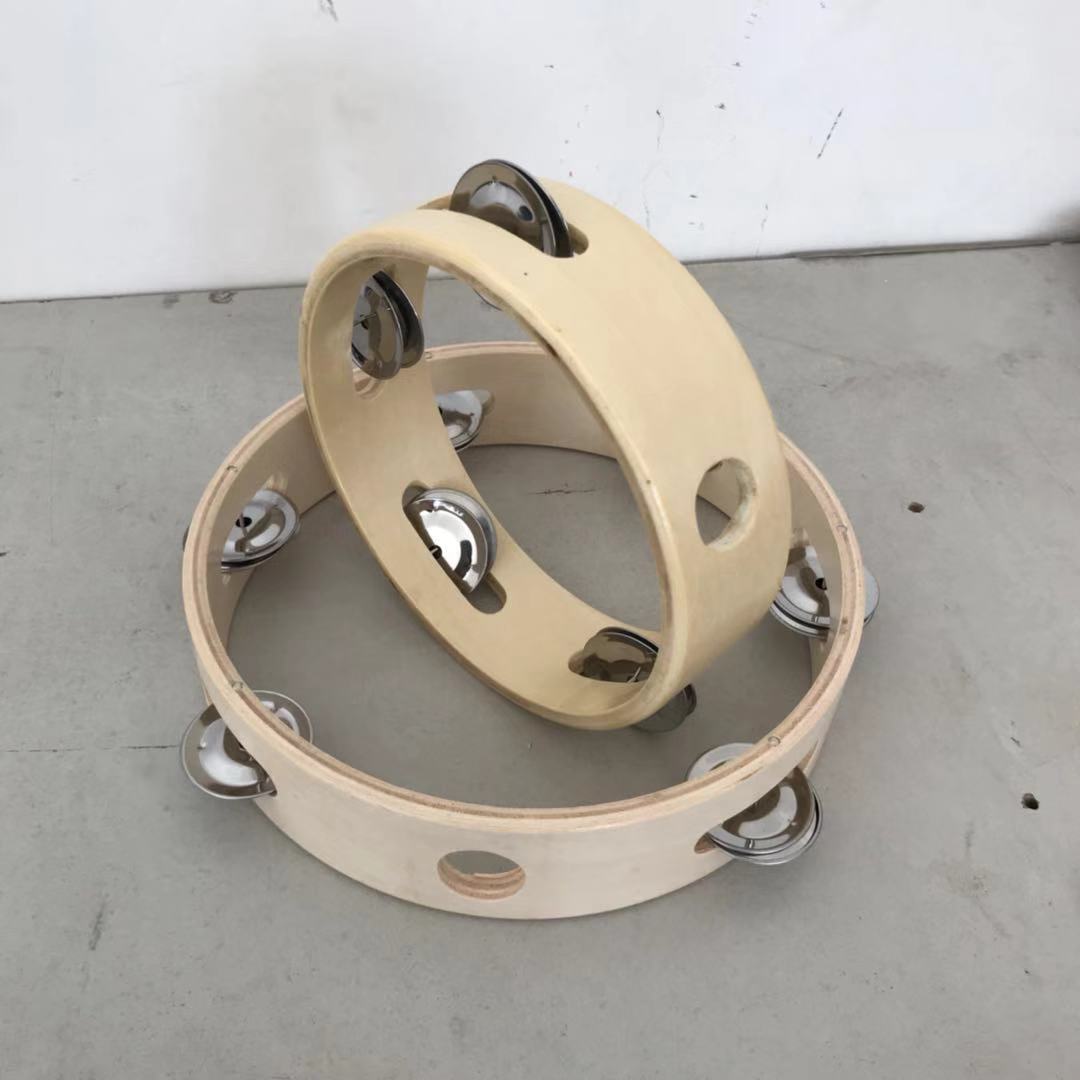 儿童打击乐铃鼓圈批发铃鼓6寸铃圈奥尔夫乐器 木质单排铃鼓圈