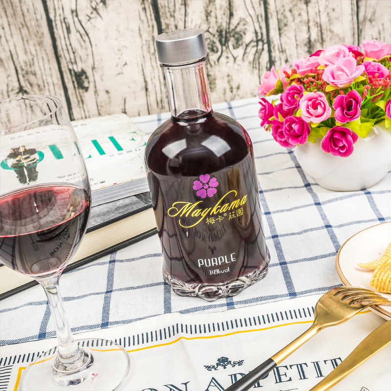 紫葡萄酒 梅卡庄园刺葡萄红酒节日送礼葡萄酒375ml厂家批发