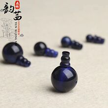 天然加色蓝虎眼三通佛塔6-16mm三通佛头配件佛珠手链手串项链配件