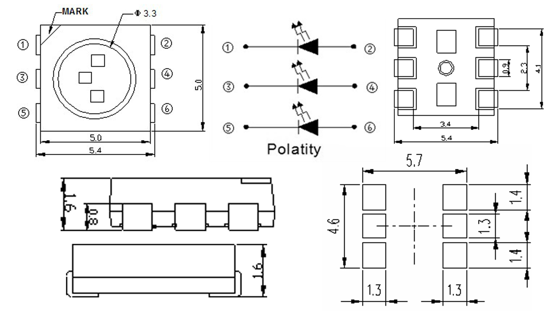 供应超高亮5050白光贴片灯珠5050白灯led发光二极管