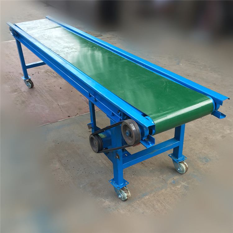 60宽加裙边格挡皮带输送机爬坡皮带输送机化工颗粒装罐皮带输送机