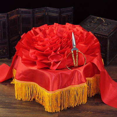 开业用品剪彩礼仪花球婚礼红绣球结婚新郎大红花球 婚车装饰花球