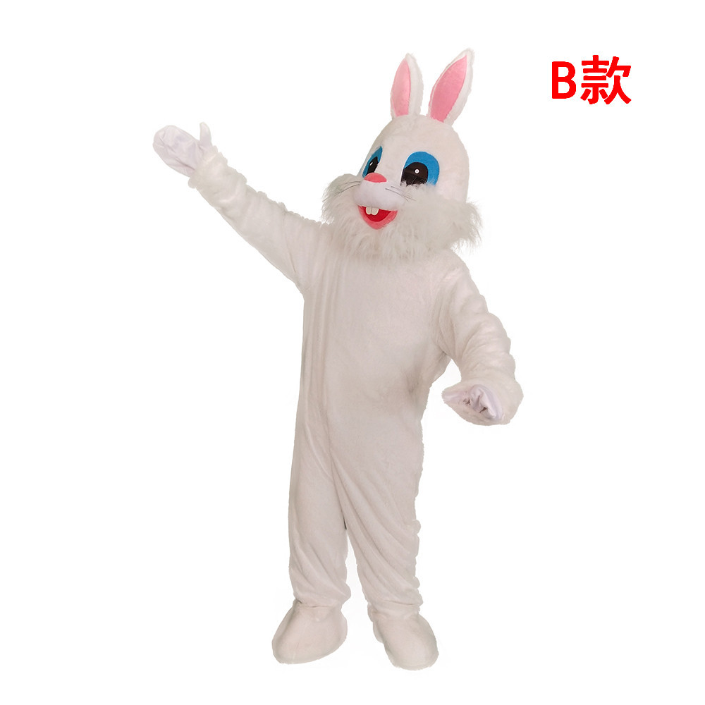 跨境专供兔子卡通人偶服装成人穿戴行走人偶复活节兔子装扮道具