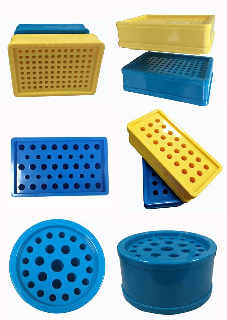 蓝冰厂家38孔pcr试管冰盒疫苗保鲜冰盒疫苗冷藏箱冰盒