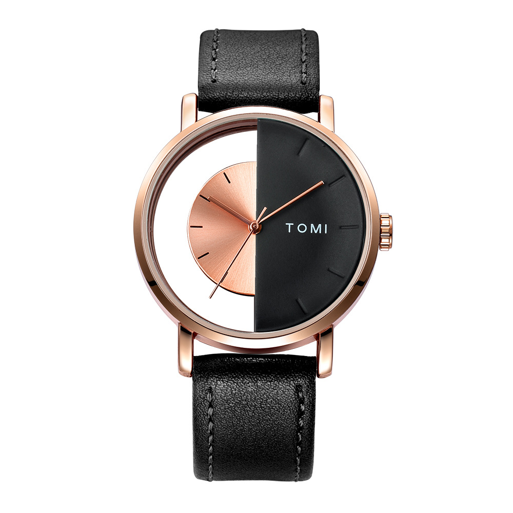 [Small Wholesale] Tomi Temi Hollow Design Pivot Table Neutral Casual Fashion Simple Korean Watch
