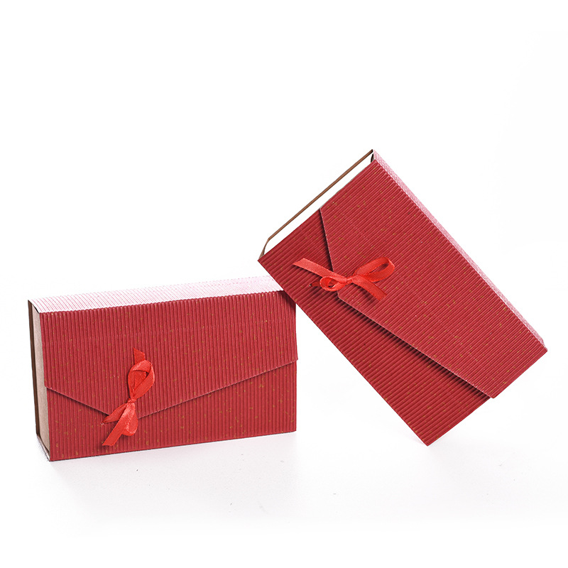 Red Corrugated Gift Packaging Box Printed Drawer Carton Exquisite Clothing Gift Box Wholesale