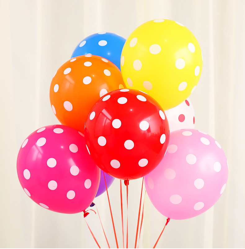 8克韩国糖果色圆点斑点婚礼派对波点气球