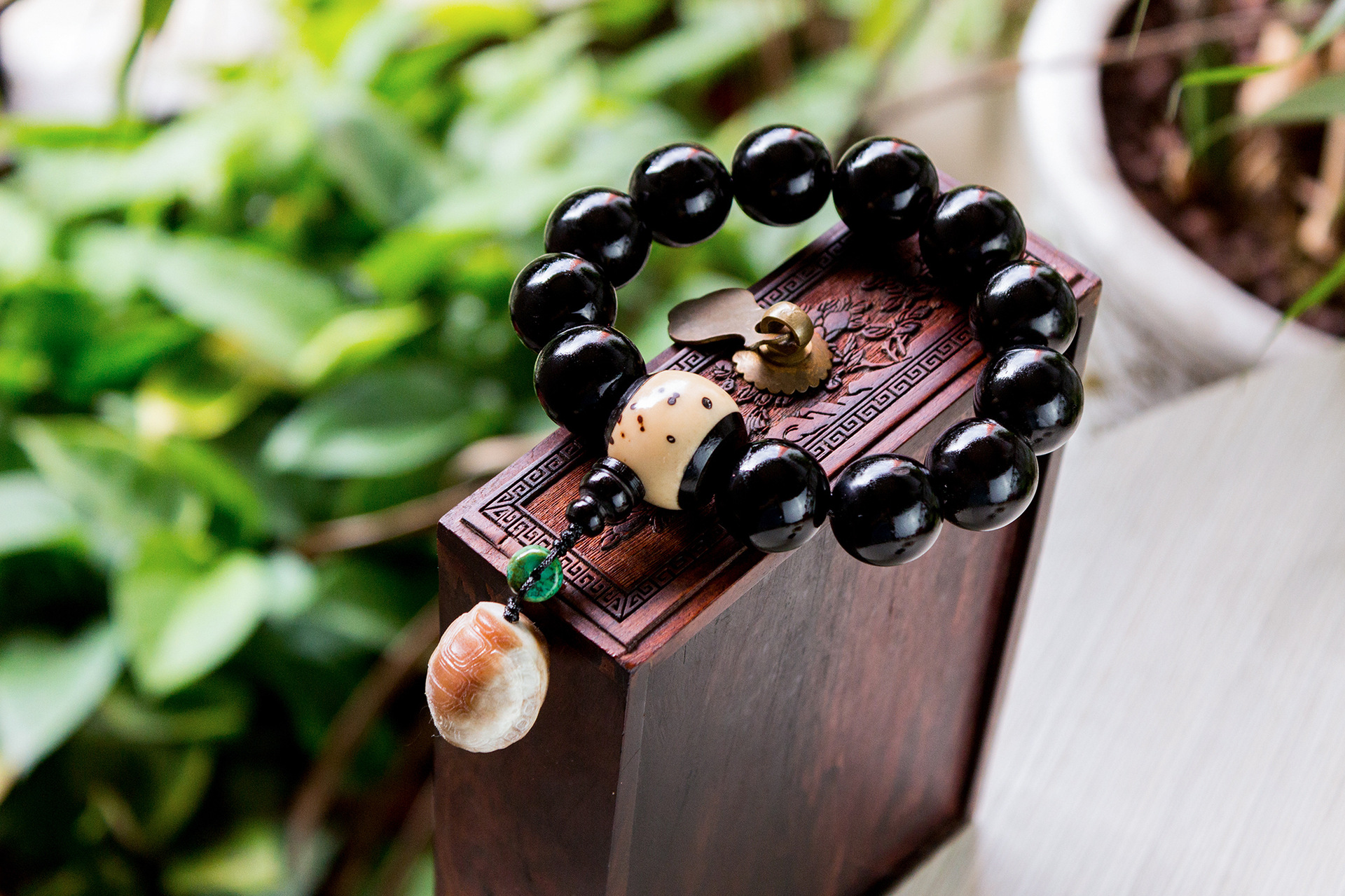 水牛角工艺品手串牛角手链佛珠大气文玩饰品男士