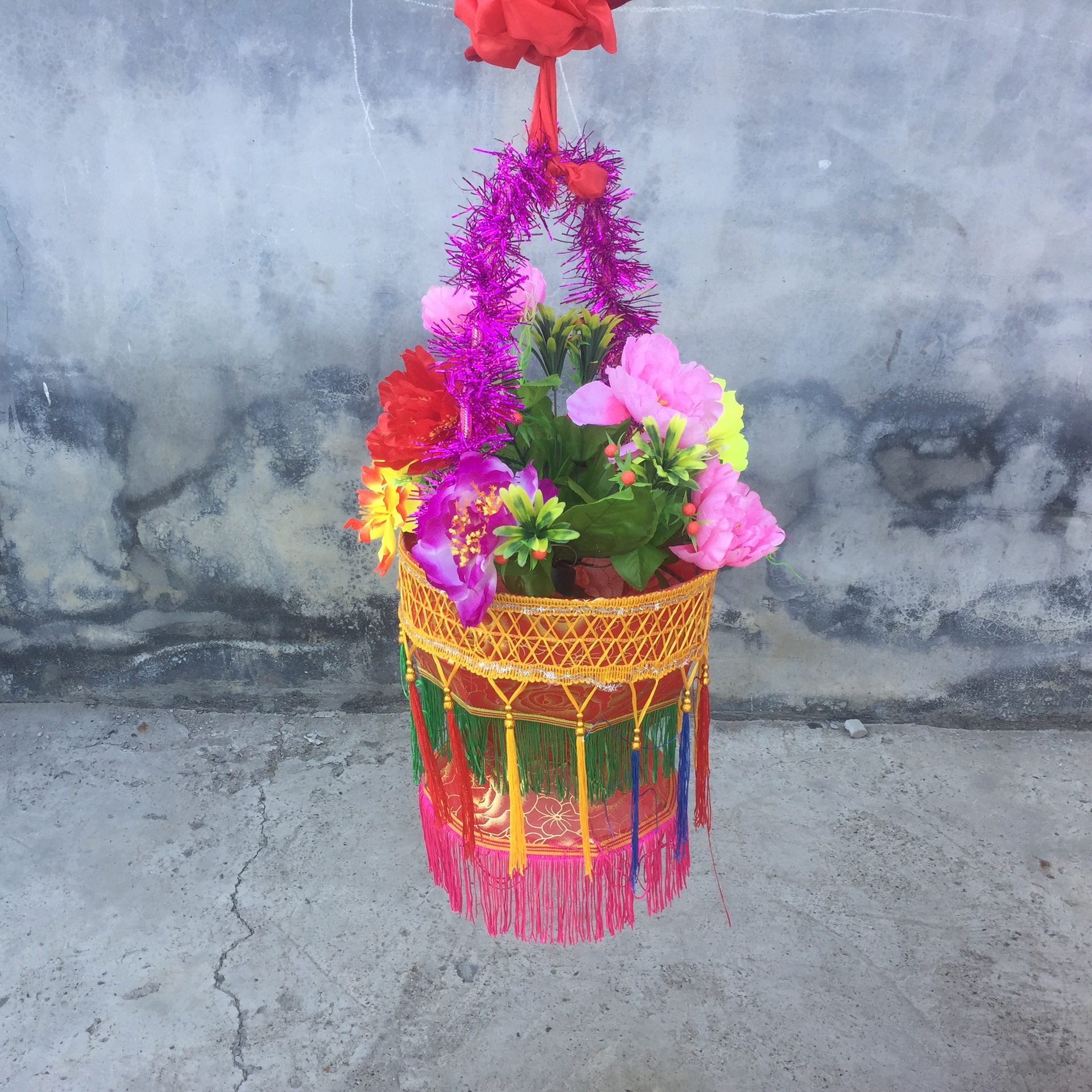 秧歌舞蹈挑花篮花挑锄戏曲戏剧舞台表演花篮婚喜庆花挑舞社火道具