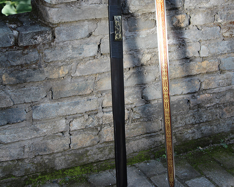 汉王剑 乌木八面汉剑高碳钢长剑硬剑宝剑一体百兵刀剑兵器未开刃