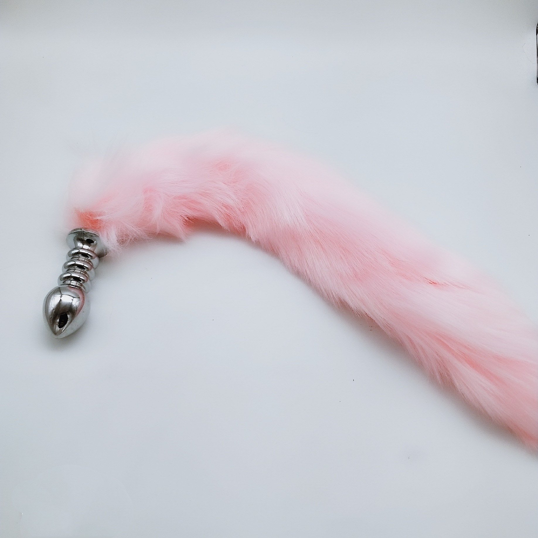 狐狸尾巴人造毛金属大号螺纹肛塞成人用品后庭挑逗情趣厂家直销