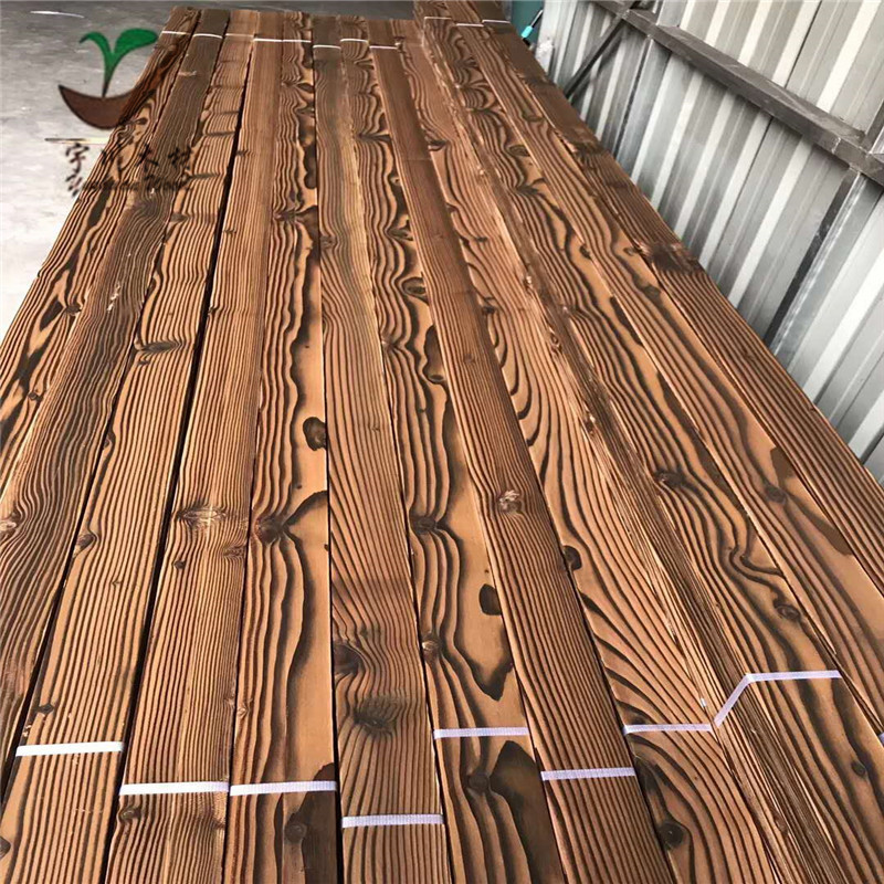 碳化木 花旗松炭化木板材仿古防腐火烧木地板厂家直销