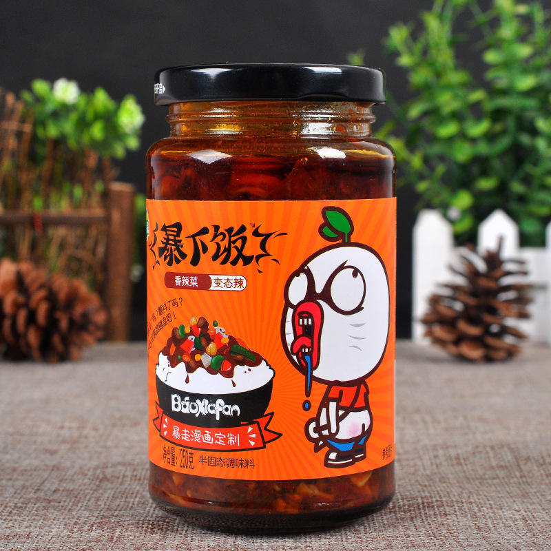 吉香居暴下饭香辣菜变态辣250g爆下饭下饭酱拌面酱辣椒酱