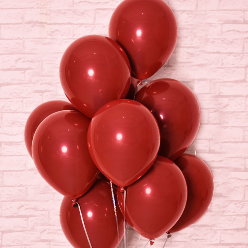 结婚用品宝石红气球气球串 高档红色双层气球装饰 喜庆婚房装饰