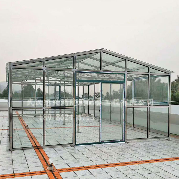 不锈钢结构阳光房楼顶晾衣室防尘夹胶玻璃屋顶户外暴晒房子亚克力