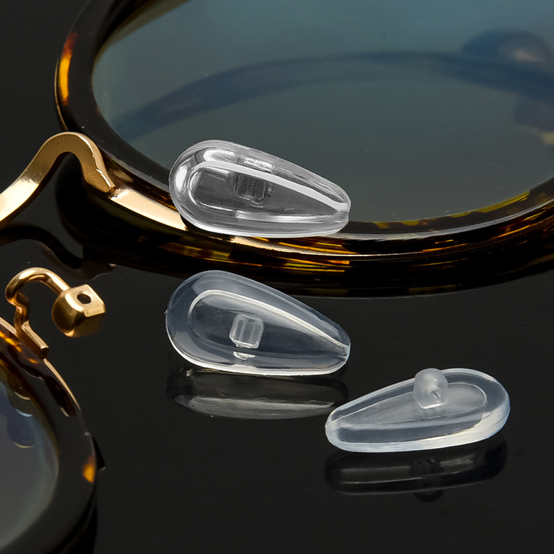 眼镜鼻托厂家批发滑防硅胶空气感垫鼻梁支架柔软气囊鼻托眼镜配件