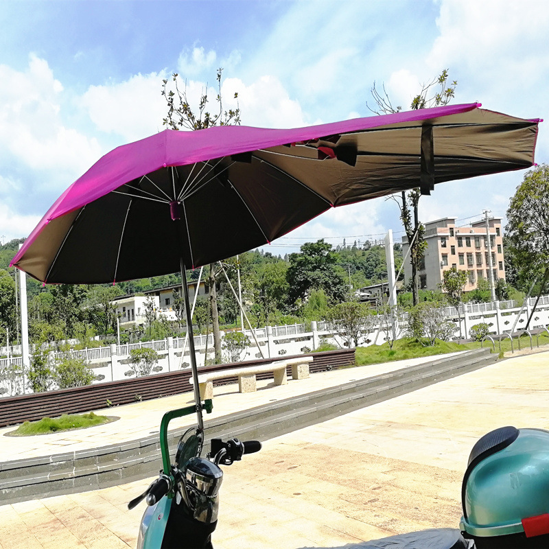 Lengthened Scooter Sunshade Battery Car Umbrella Motorcycle Canopy Bicycle Sun Protection Cover Vinyl Umbrella Thickened