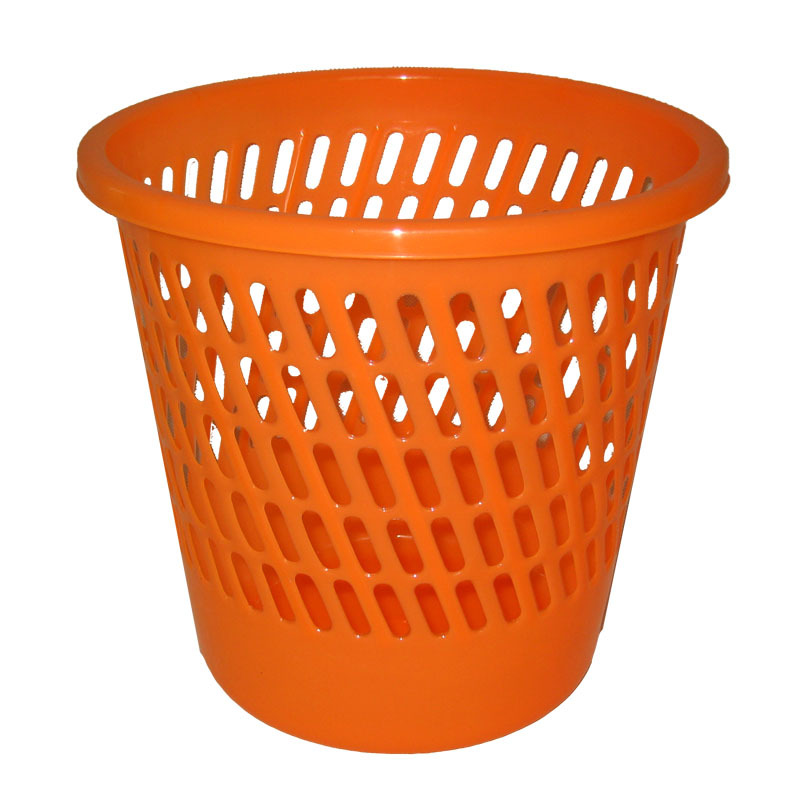 厂家直销 塑料加厚大纸篓 耐摔 网格垃圾纸箩 圆型 镂空垃圾纸篓