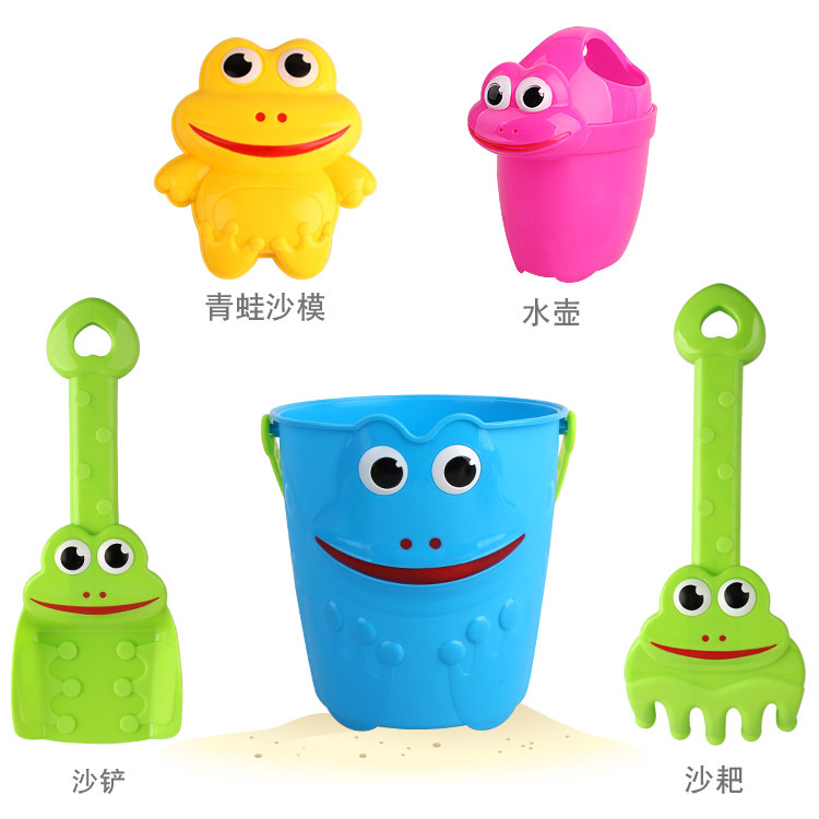 Frog Beach Bucket Suit Men and Women Baby House Playing Bathing Sand Toy Frog Frog