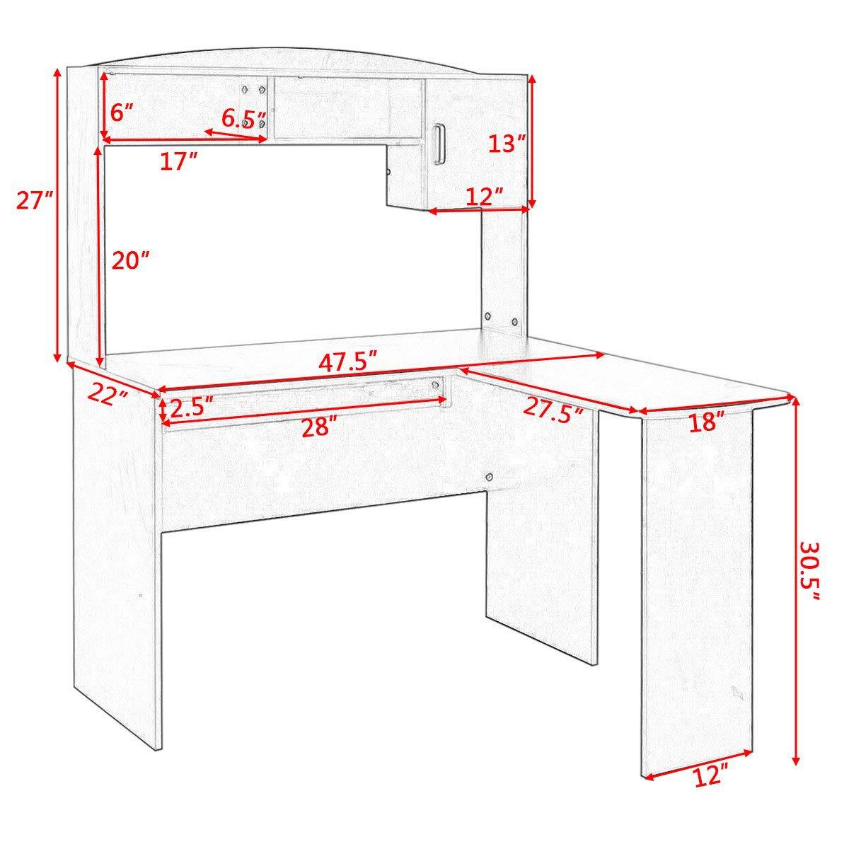 l型转角电脑桌带键盘储物架 家用办公桌