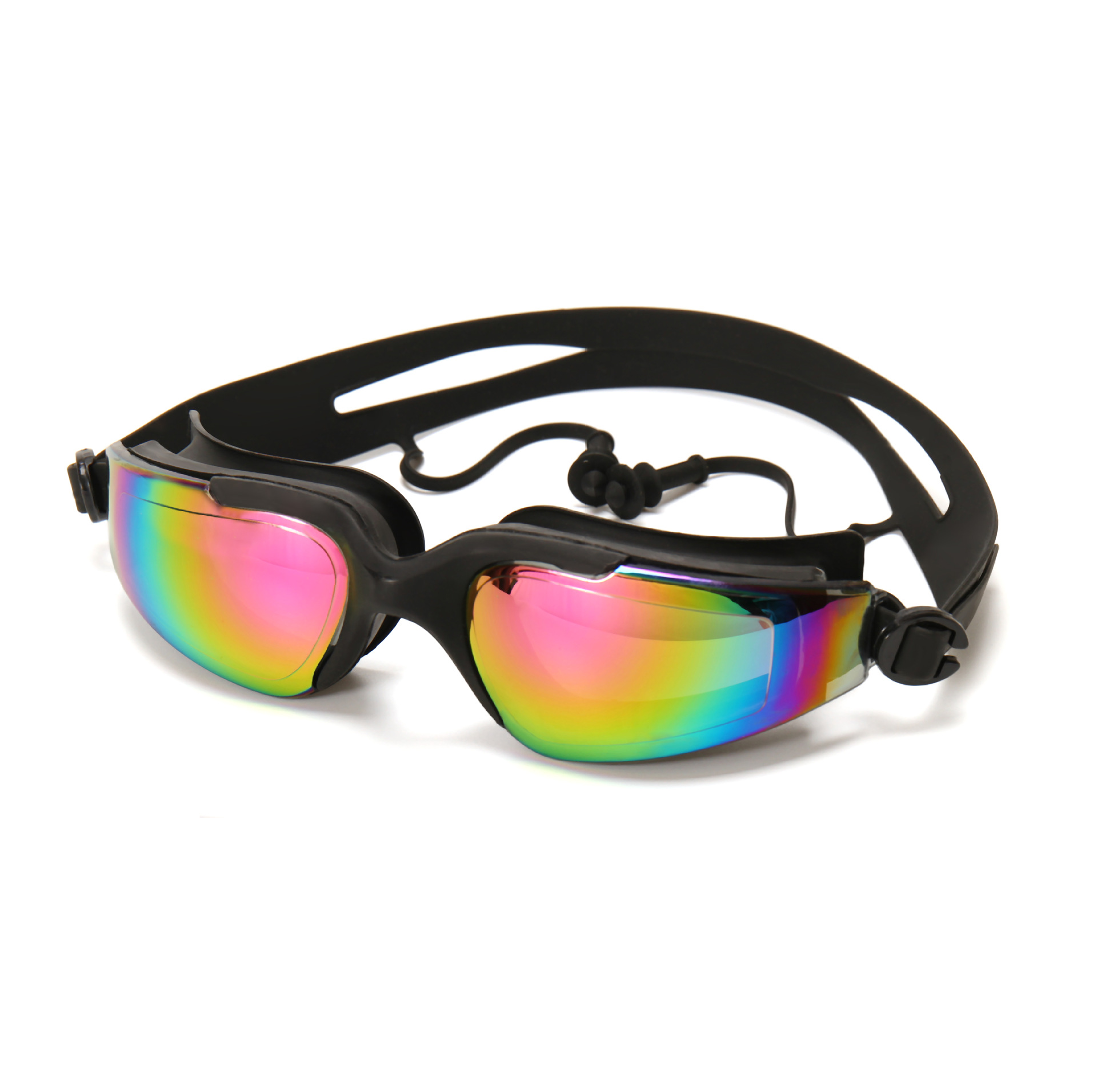 现货成人电镀近视游泳眼镜高清防水防雾潜水大框泳镜套装防紫外线