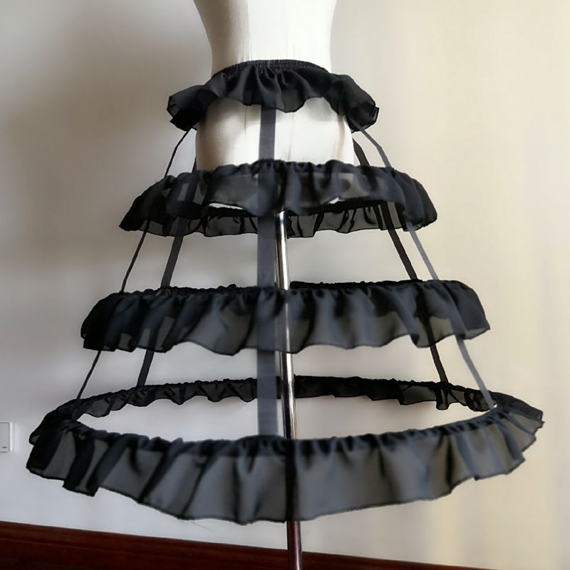 厂家批发lolita镂空荷叶边鸟笼鱼骨裙撑cosplay暴力裙撑洋装标配