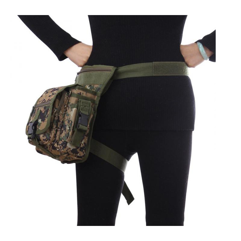 厂家现货军迷战术腿包迷彩腰腿包登山户外绑腿包运动腿包工具腰包