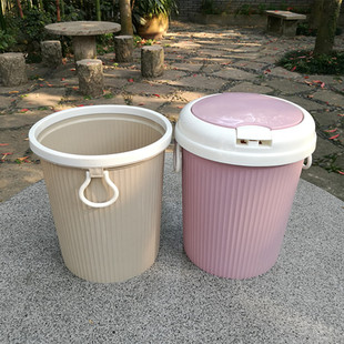 圆形带盖 垃圾桶