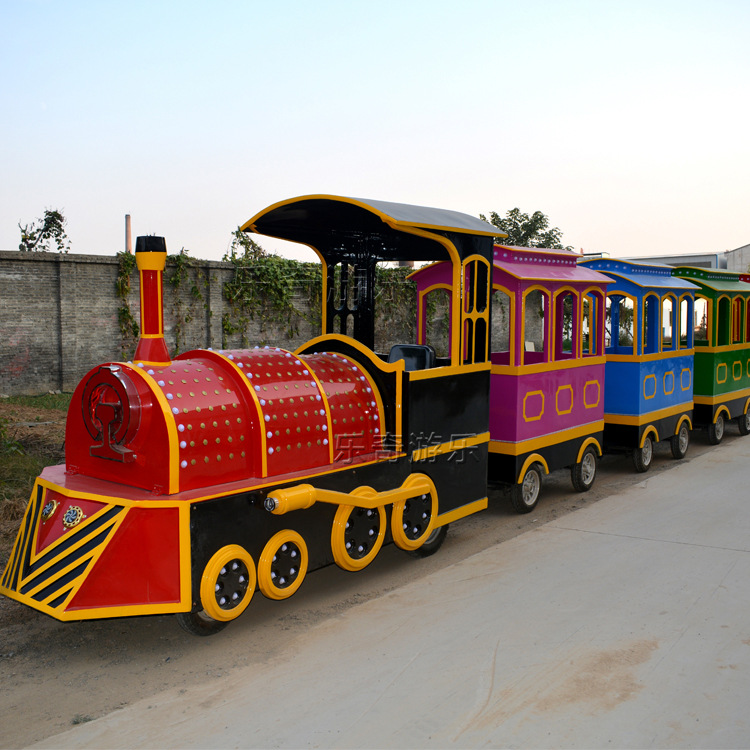 户外景区公园新款仿古小火车游乐设备儿童成人观光小火车娱乐设施