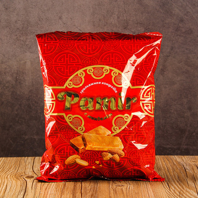 俄罗斯kdv红皮糖 帕米尔糖扁桃仁夹心婚庆喜糖休闲零食8斤/箱