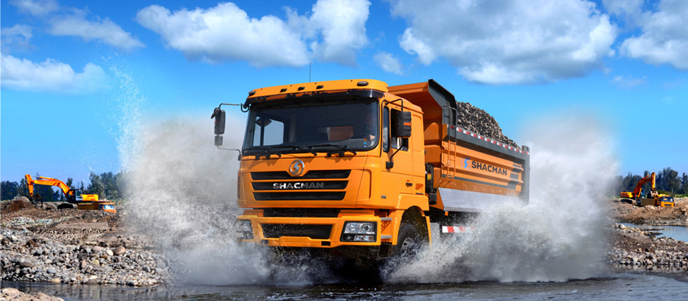 shacman德龙f2000 自卸车300马力 欧二dump truck 陕汽重卡出口