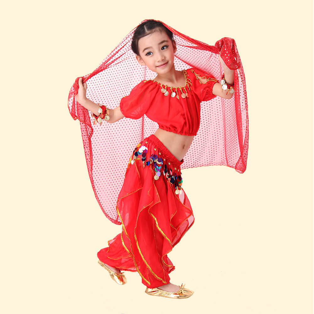 儿童肚皮舞套装 少儿印度舞蹈服装演出服女童 儿童肚皮舞演出服装