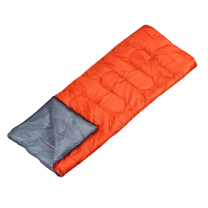 flat head sleeping bag camping outside camping adult envelope spring， summer， autumn sleeping bag three seasons warm non-hooded sleeping bag