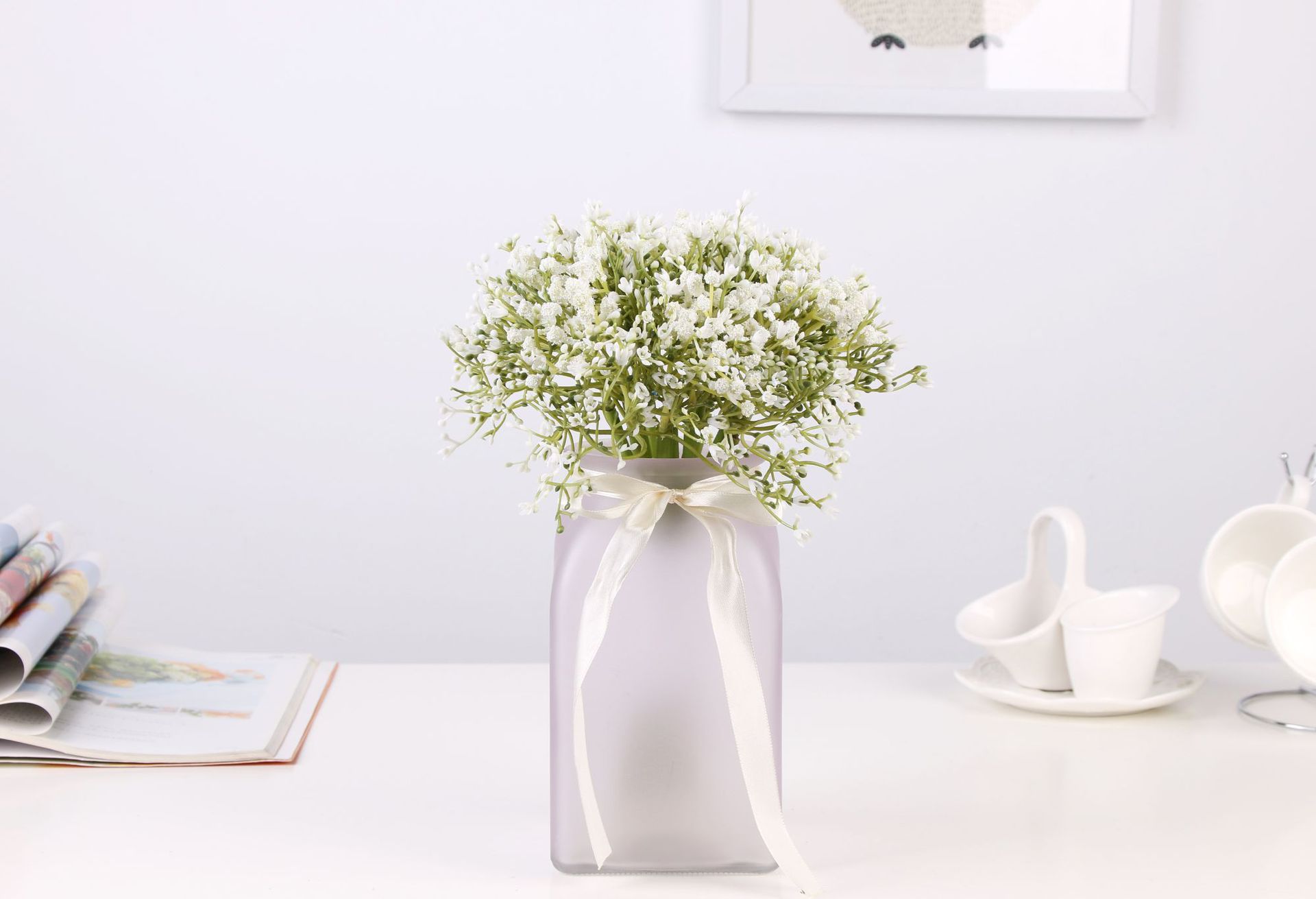 满天星仿真花手捧情人满天星婚庆婚礼花束新娘手捧花厂家批发