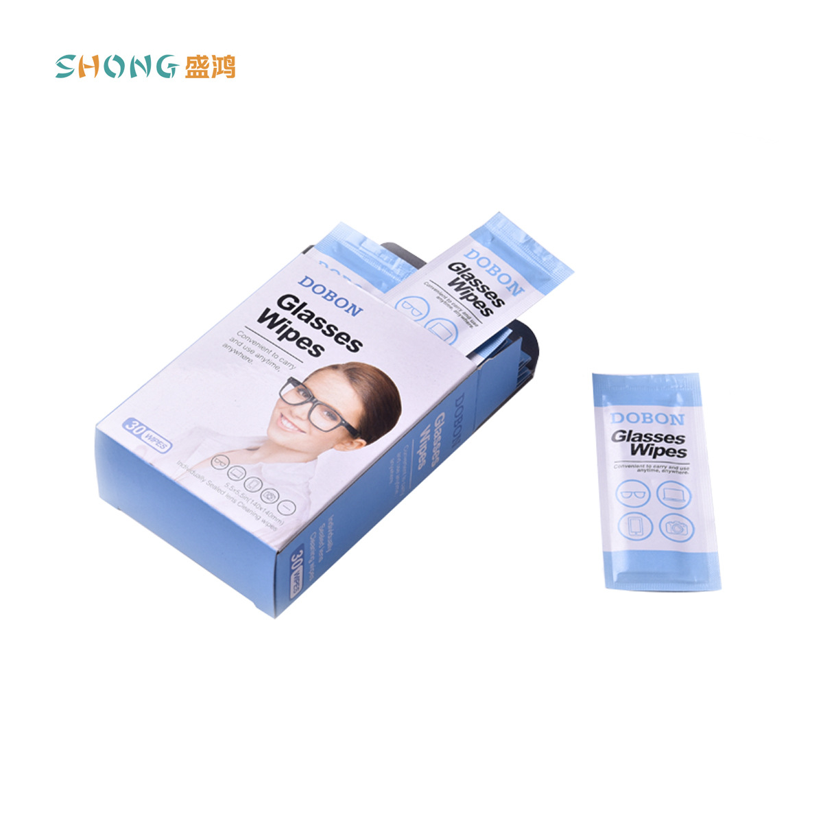 Disposable Non-Alcohol Pad Wipe Cleaning Lens Wiping Tissue Mobile Phone Screen Lens Wipe Glasses Wet Wipes