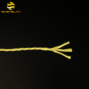 芳纶3股绳强拉力阻燃防火扭绳芯三根加捻凯芙拉纤维编织绳子厂家