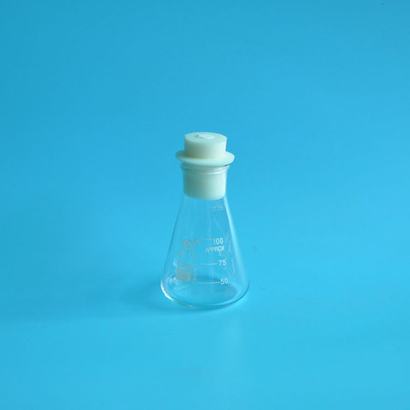 含硅胶塞三角烧瓶50 100 250 3000ml玻璃直口锥形瓶 专业实验器皿