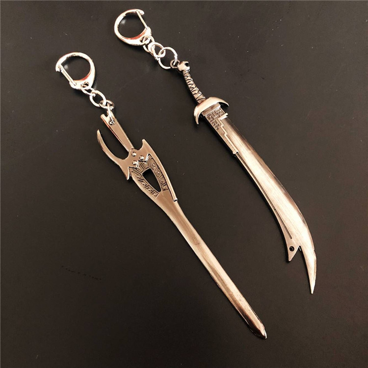 12cm 风云绝世好剑 雪饮狂刀 模型合金钥匙扣挂件配饰礼品