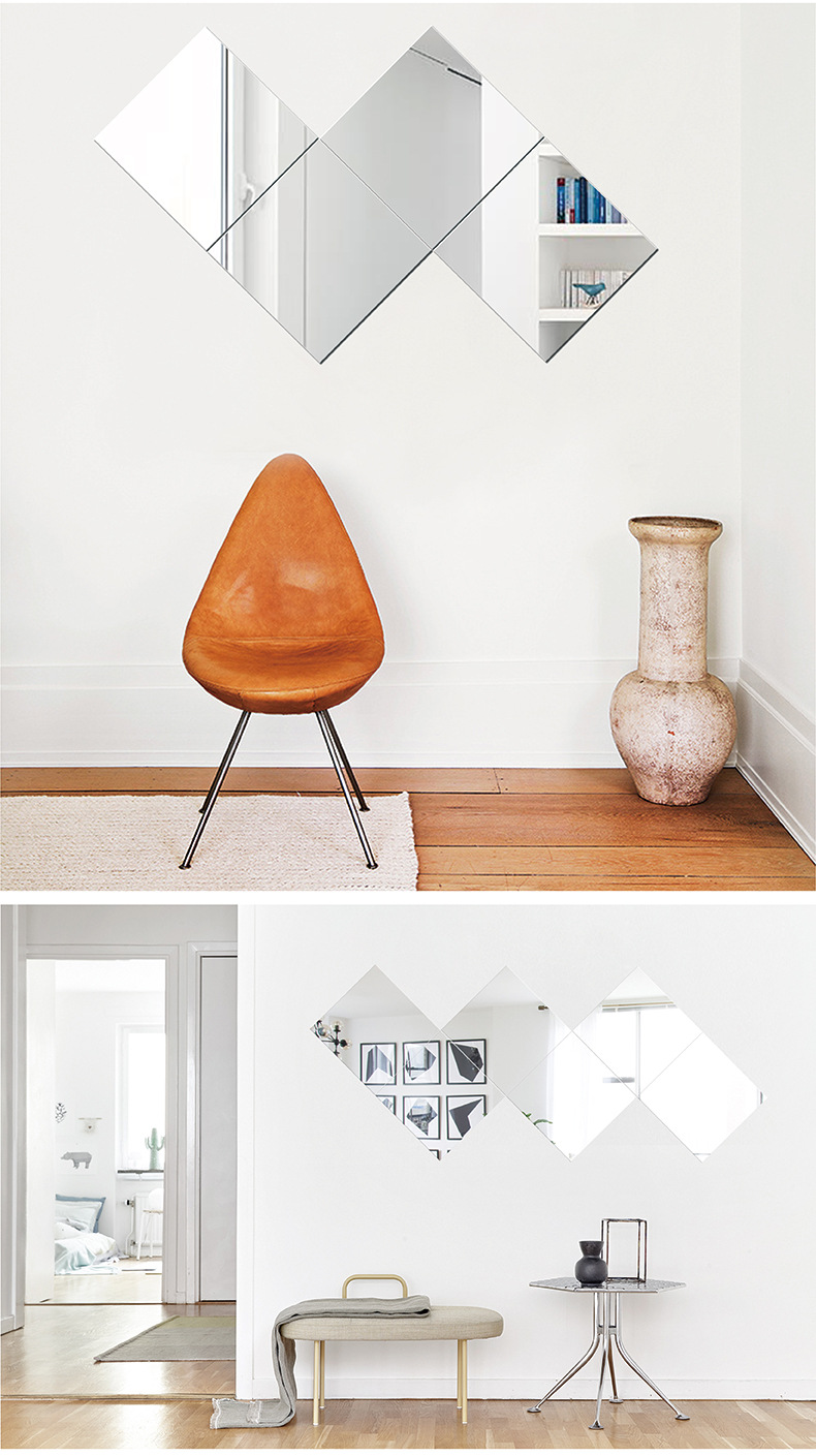 贴墙无框组合穿衣镜试衣镜全身镜悬挂粘贴舞蹈镜子宿舍拼接镜壁挂