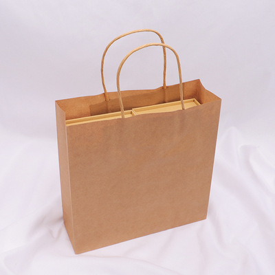 礼品包装-厂家定制通用牛皮纸袋 现货茶叶礼品袋白卡手提袋印刷定制