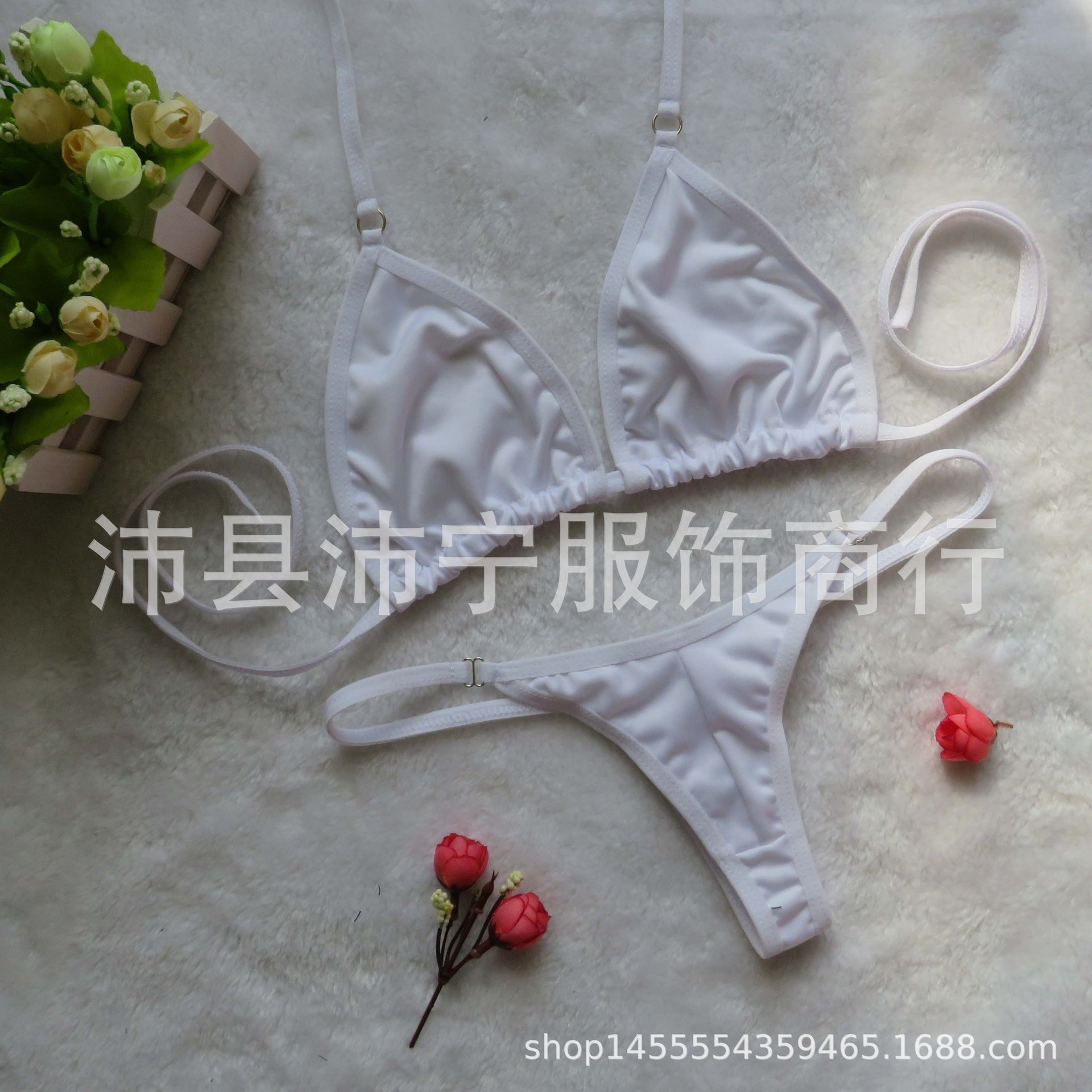 跨境ebay情趣内衣迷你泳衣速卖通女士性感透视三点式比基尼套装