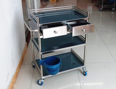 不锈钢器械台医院小推车医疗车抢救车手术换药车仪器车纹绣美容车