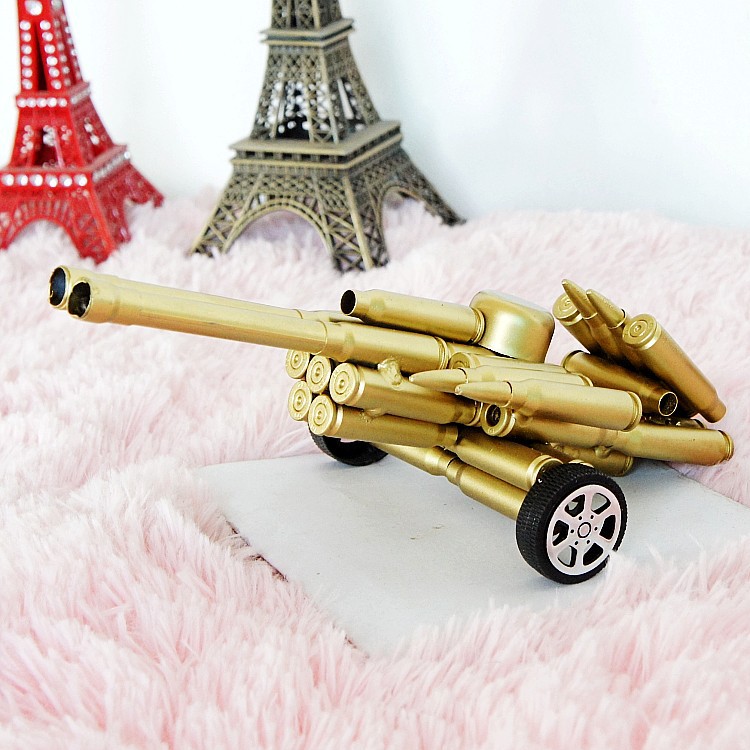 国庆军队战友礼物大炮双炮模型 仿造子弹壳模型 手工打造 95双炮