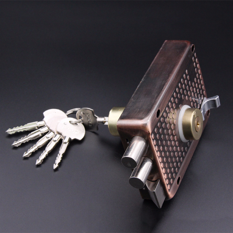 批发9219连体简易锁外装门锁老式防盗地下室门锁储藏间门锁